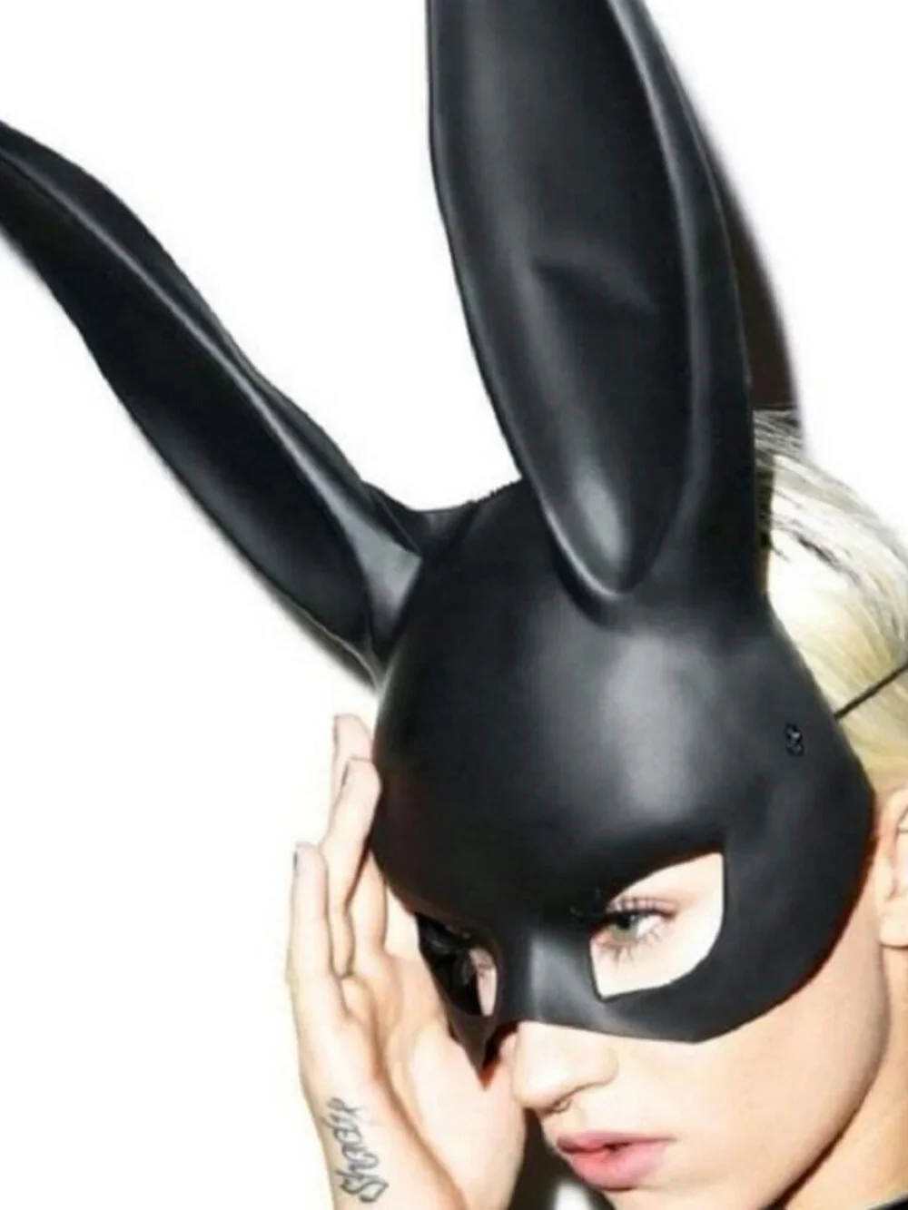 NWT Black Bunny Darko Costume Mask~Gothic Halloween